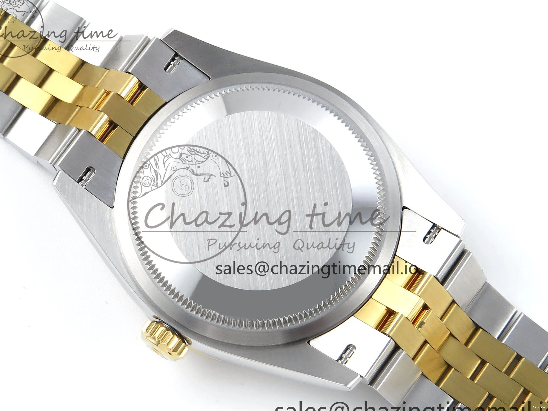 MiroTime 0109 Stretchable DateJust 36 126283RBR EWEF Best Edition Black Diamonds Dial on SS YG Jubilee Bracelet A 634